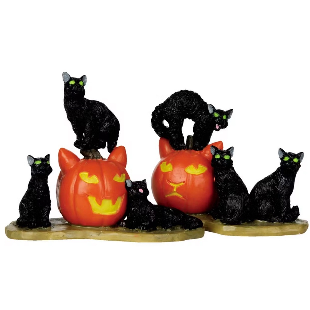 Halloween Cats, Set Of 2, SKU#: 12883, Lemax Spookytown